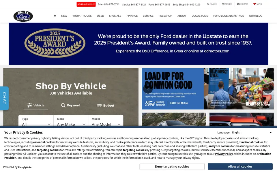 D & D Ford website