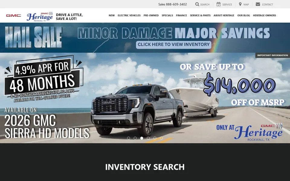 Heritage GMC Buick website