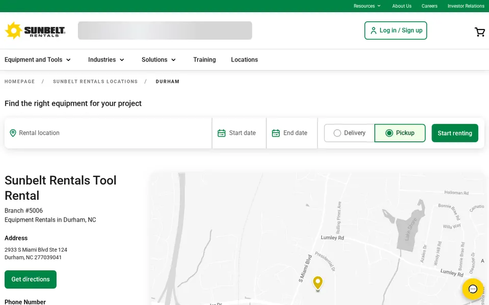 Sunbelt Rentals - Durham Branch #5006 website