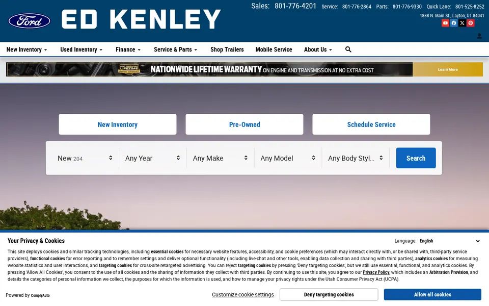 Ed Kenley Ford website