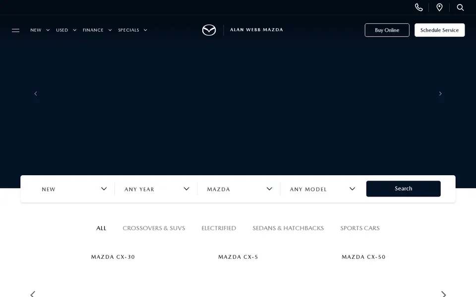 Alan Webb Mazda website