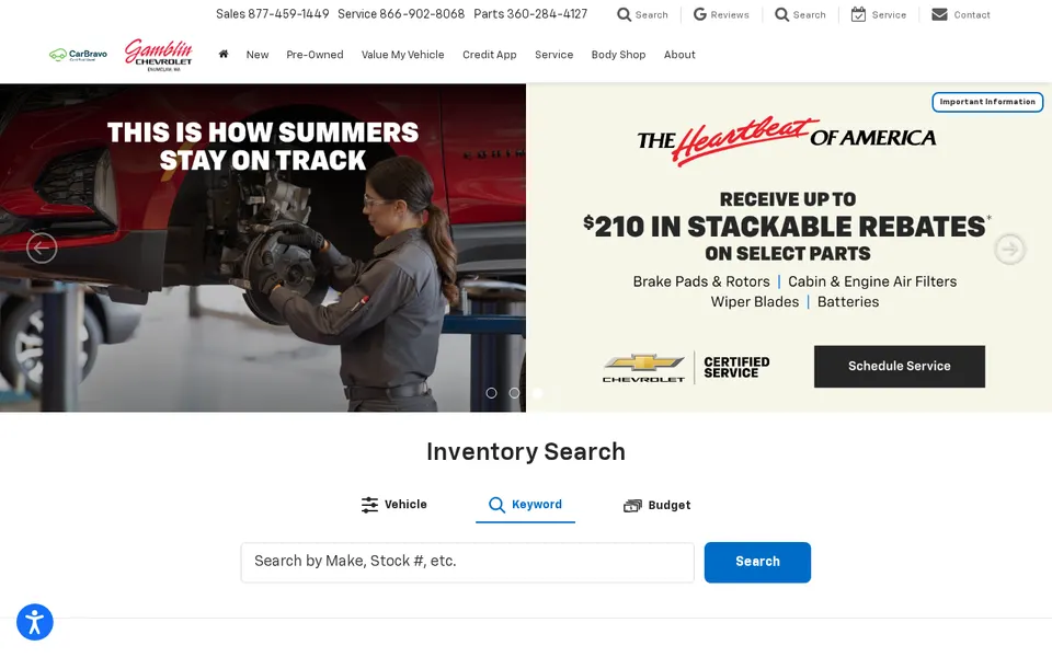 Art Gamblin Motors website