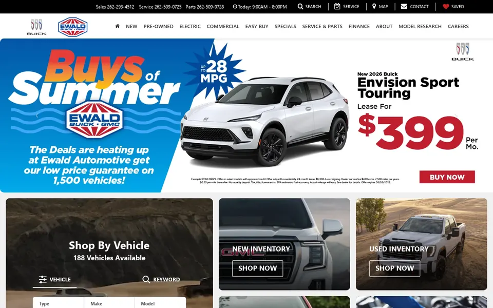 Ewald Buick GMC of Menomonee Falls website
