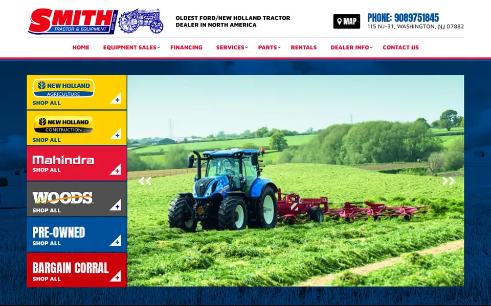 Smith Tractor & Equipment website
