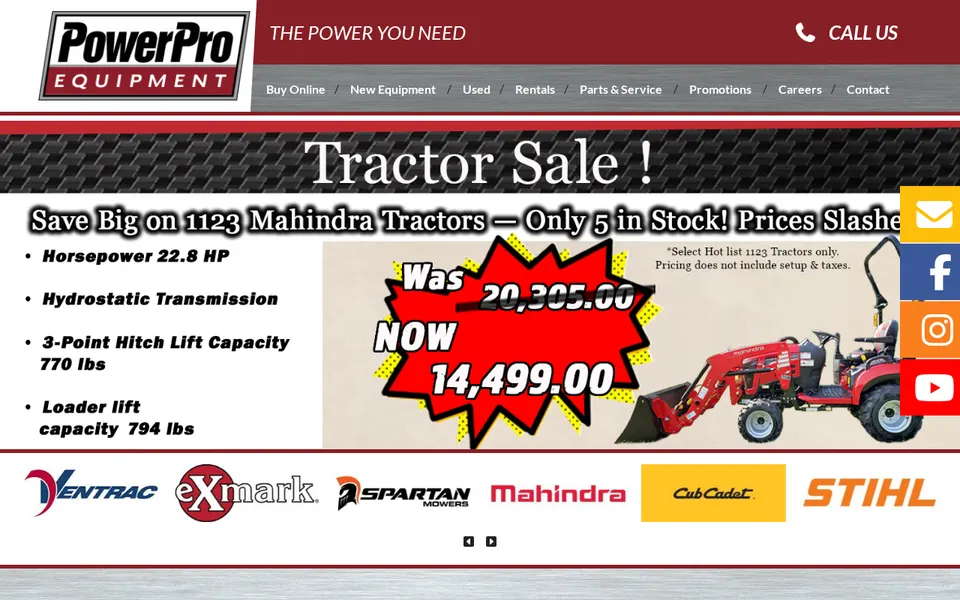 PowerPro Fontana website