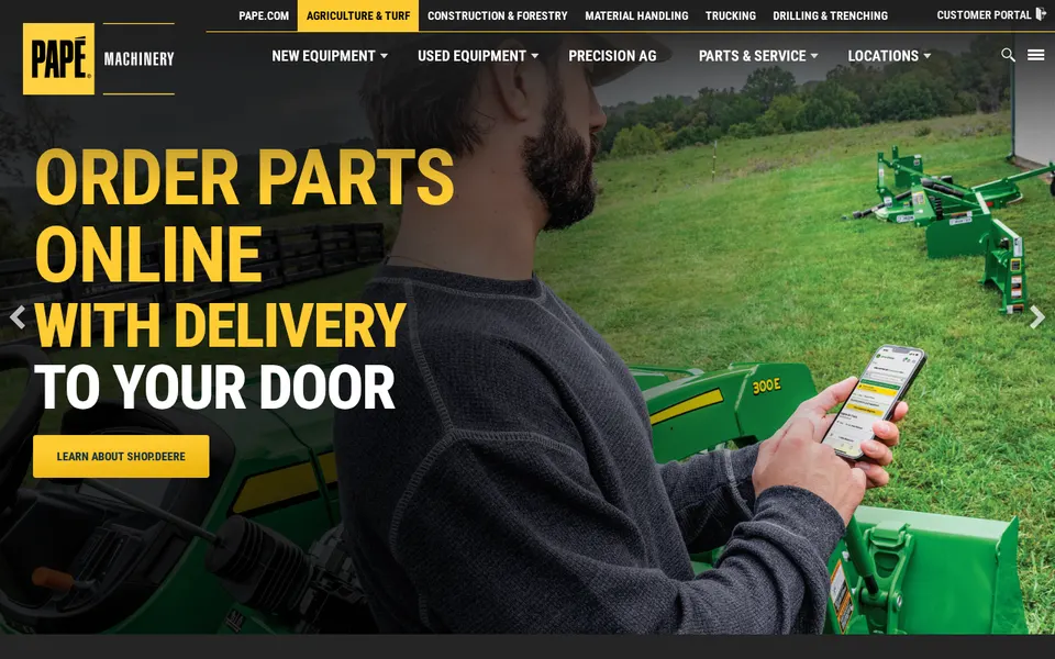 Papé Machinery Agriculture & Turf - Hillsboro website