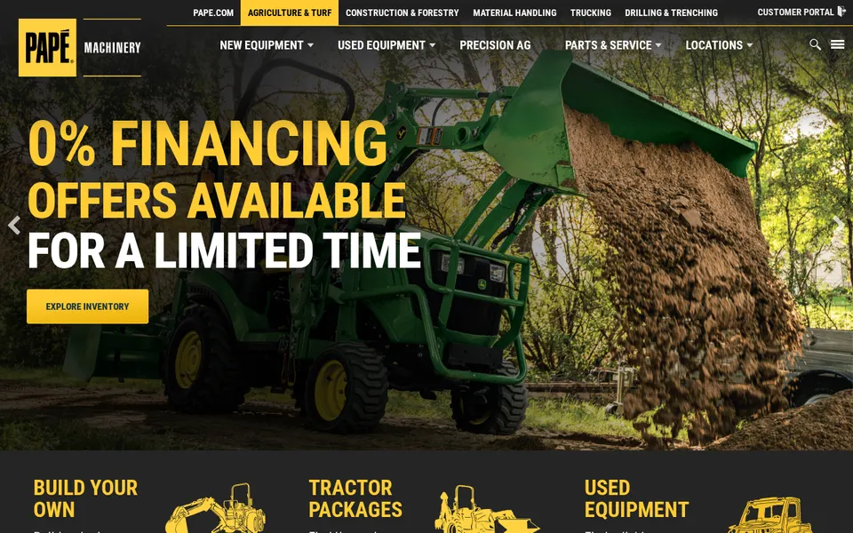 Papé Machinery Agriculture & Turf - Gresham website