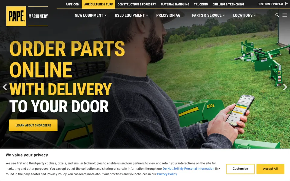 Papé Machinery Agriculture & Turf - Mount Vernon website