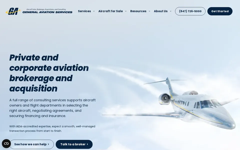 General Aviation Services, LLC website