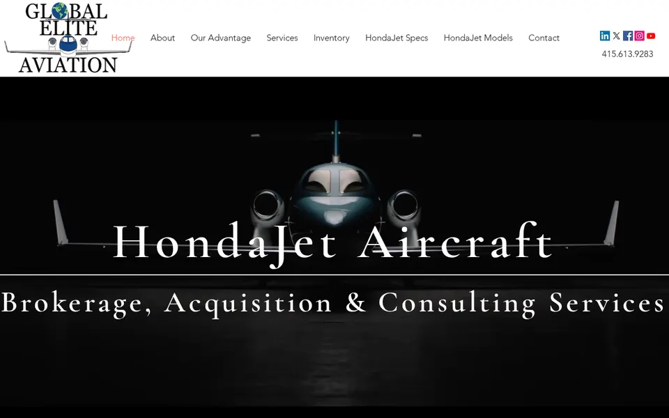 Global Elite Aviation website
