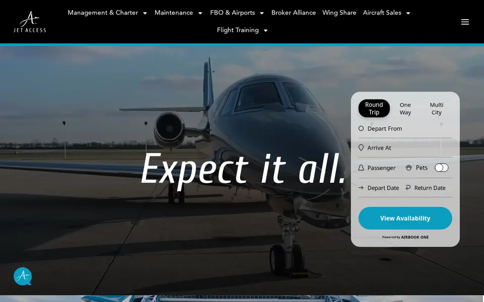 Jet Access Group website
