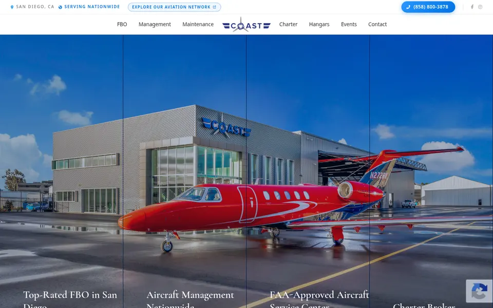 Coast Aviation Services, LLC website