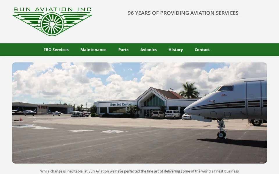 Sun Aviation Inc website