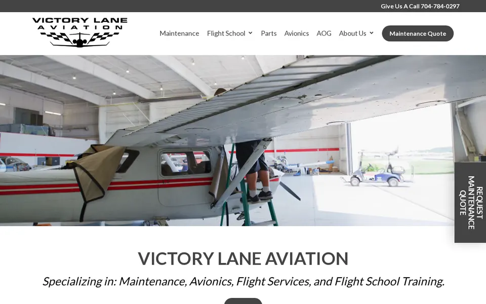 Victory Lane Aviation, LLC website