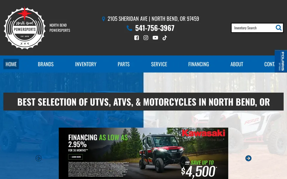 North Bend Powersports website