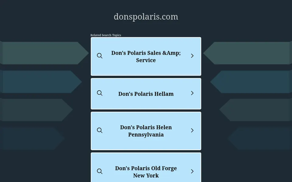 Don's Polaris website