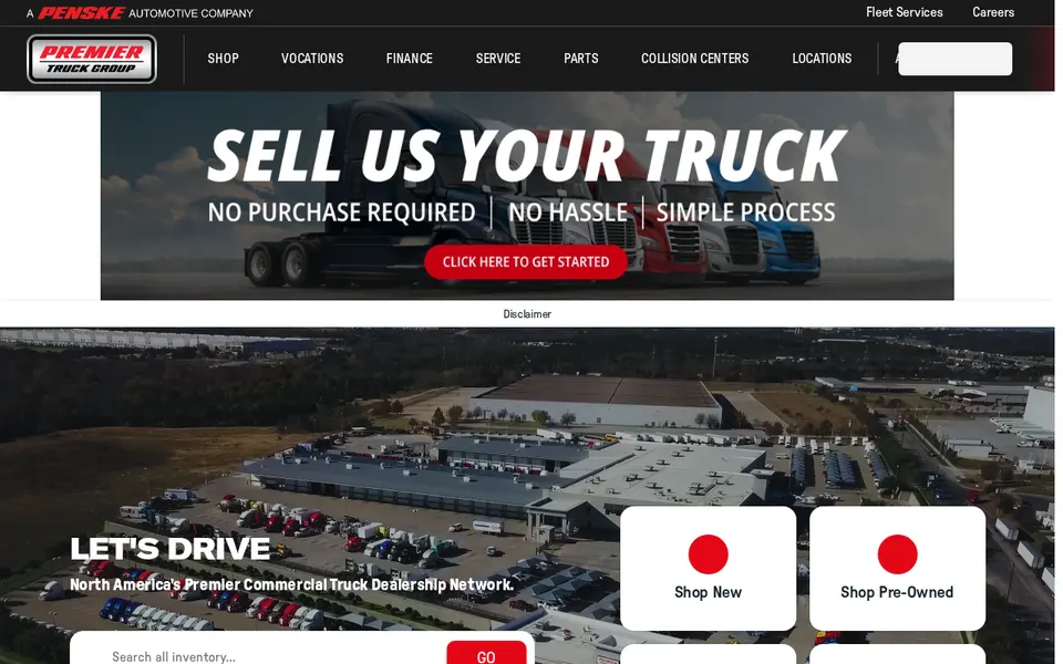 Premier Truck Group of Fort Worth website