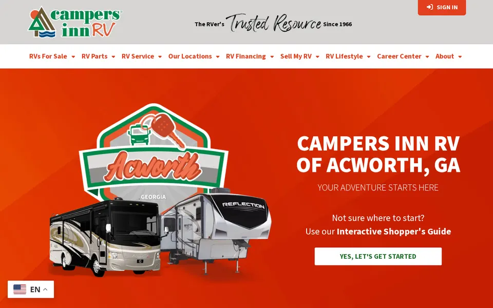 Campers Inn RV of Acworth website