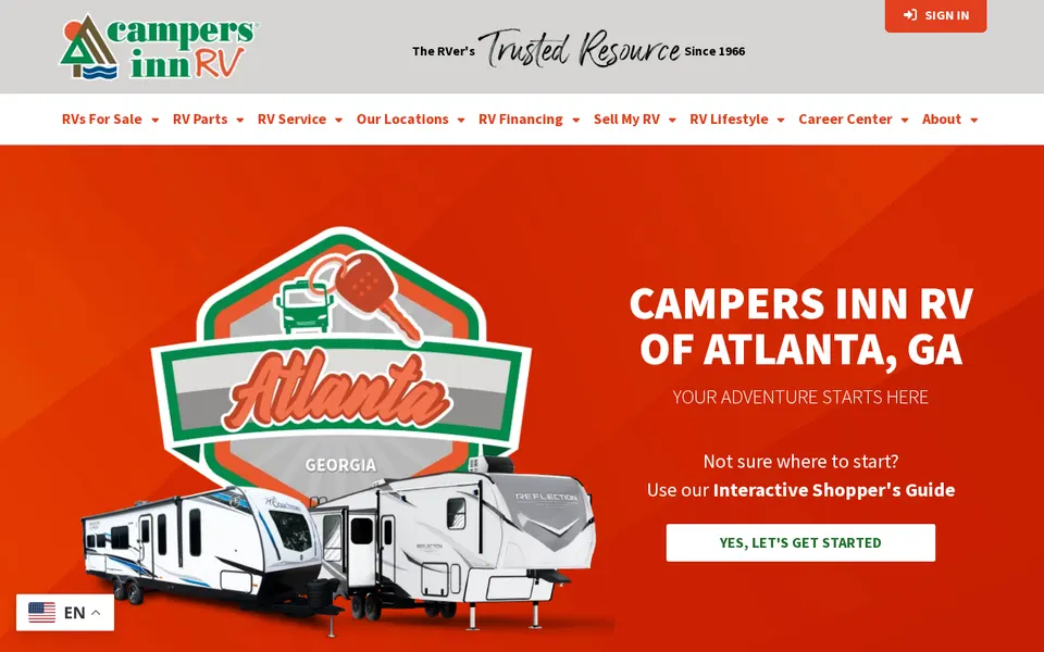 Campers Inn RV of Tucker website
