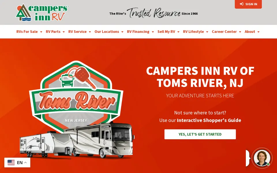 Campers Inn RV of Toms River website