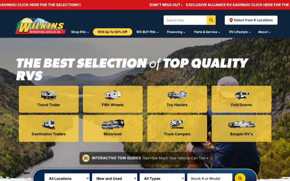 Wilkins RV of Brewerton website