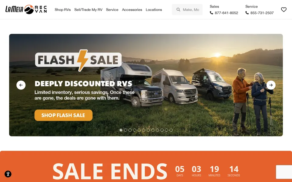 La Mesa RV - Phoenix website