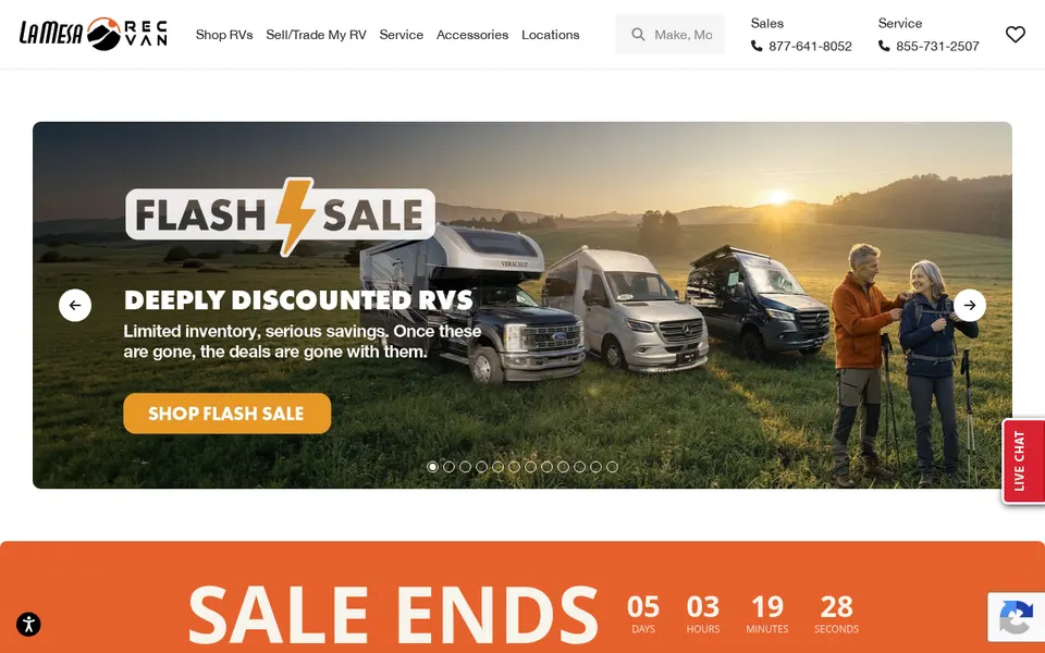 La Mesa RV - Tucson website