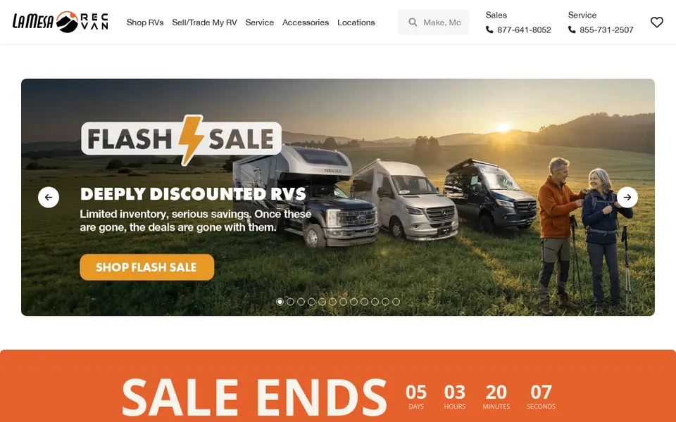 La Mesa RV - Orlando website