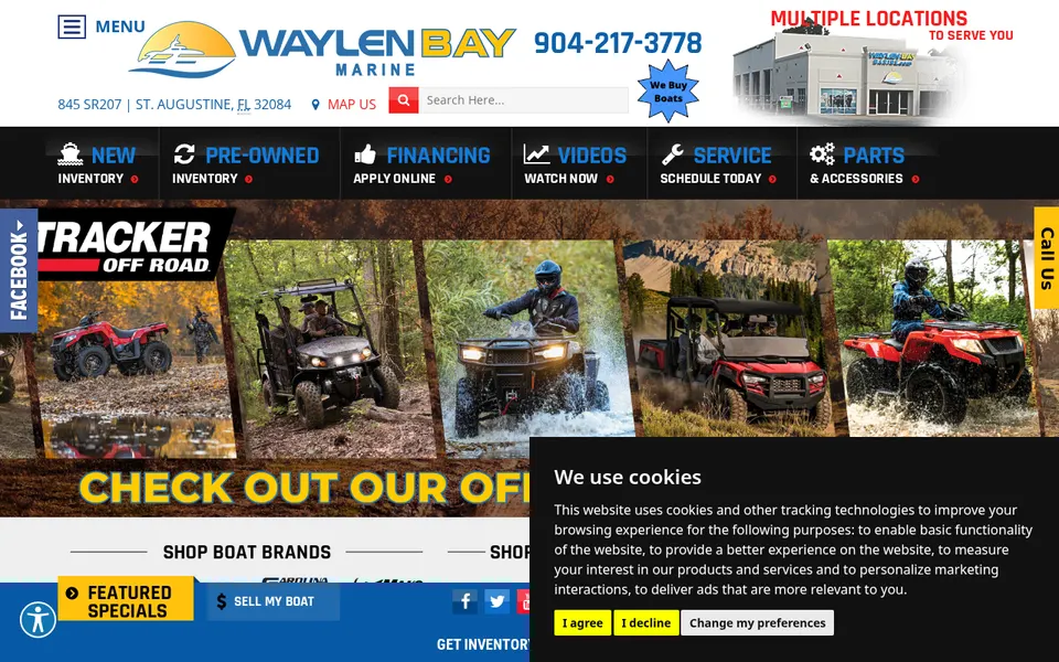 Waylen Bay Marine website