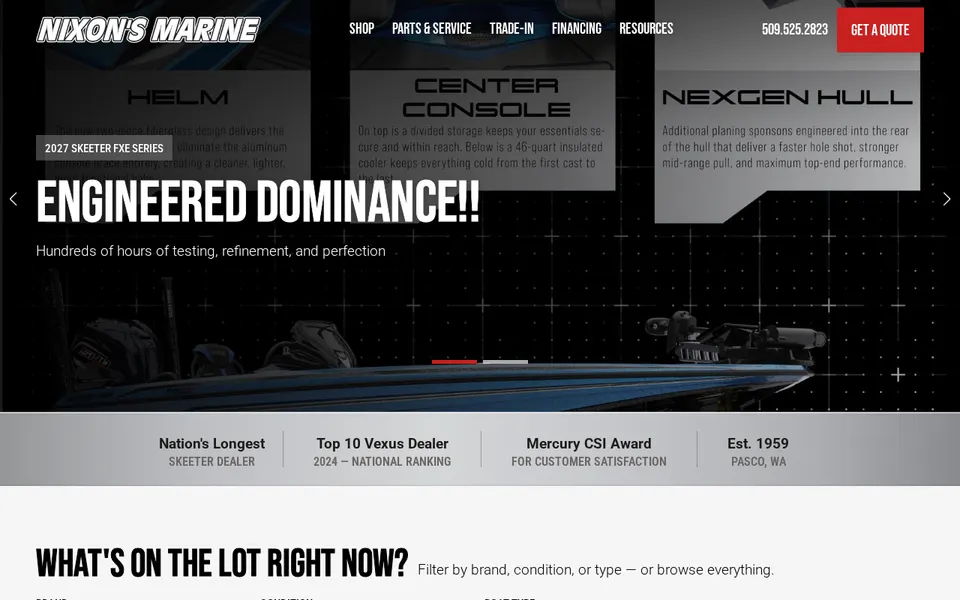 Nixon's Marine Inc website