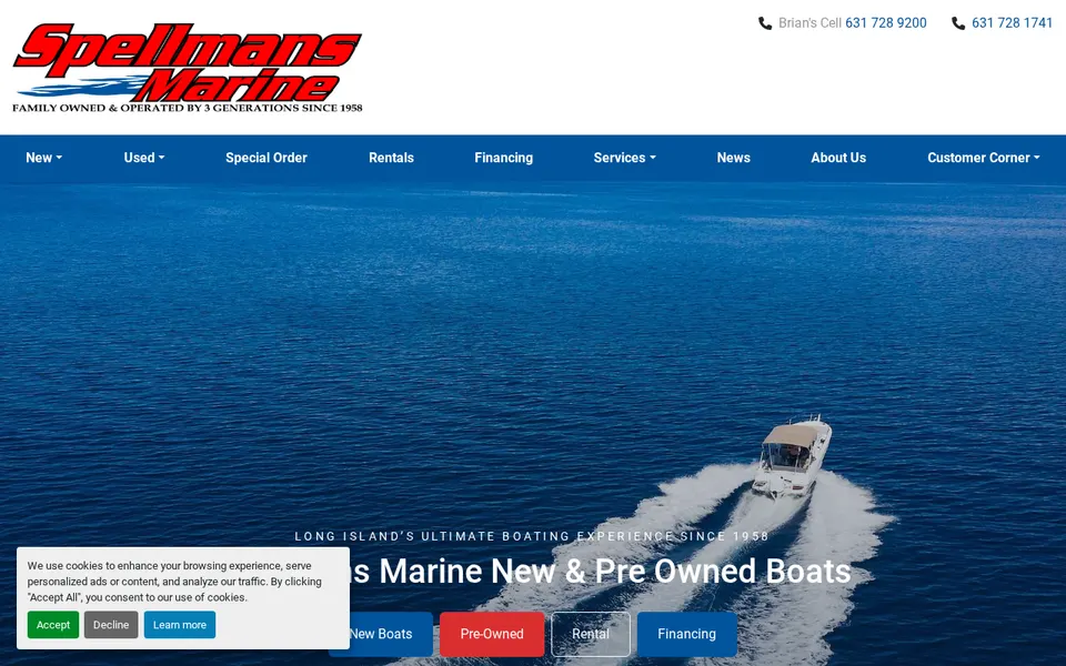 Spellman's Marine Inc website