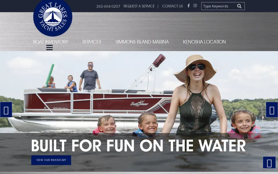 Great Lakes Yacht Sales website