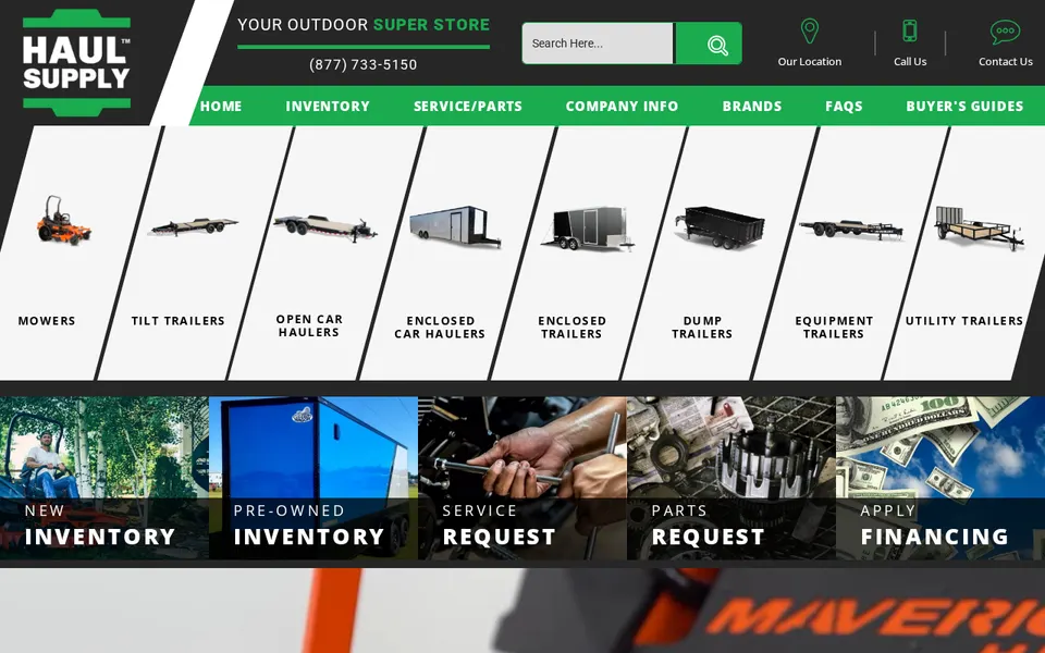 Haul Supply website