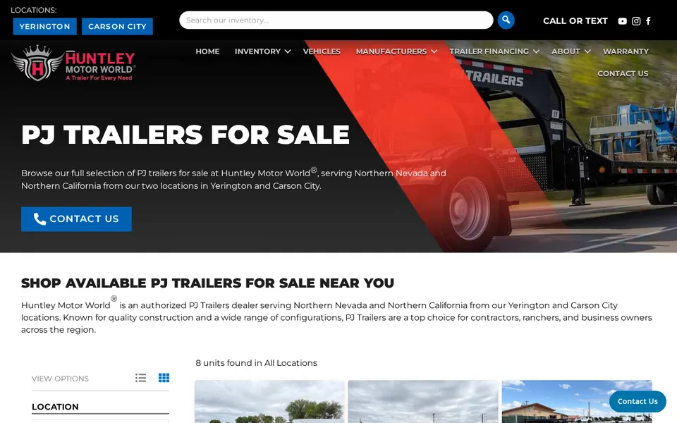 Huntley Motor World website
