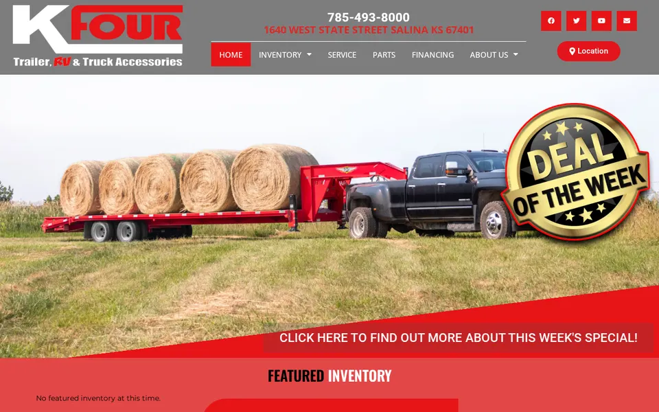 K-Four Trailer Sales Inc website
