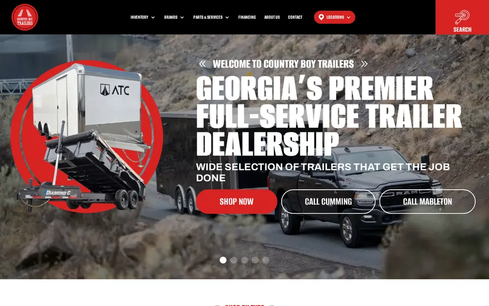 COUNTRY BOY TRAILERS website