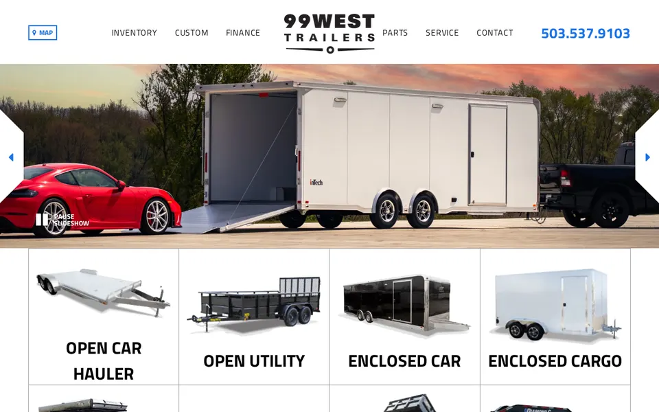 99 WEST TRAILERS website