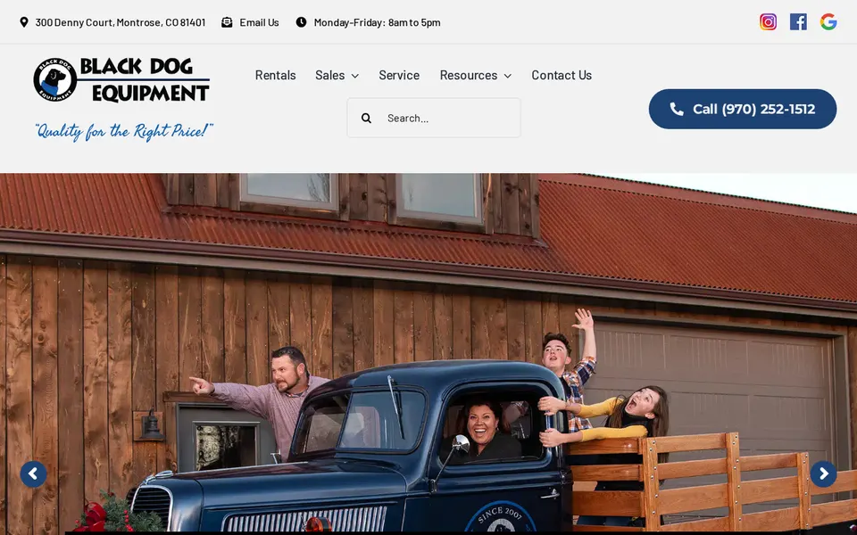 BLACK DOG EQUIPMENT website