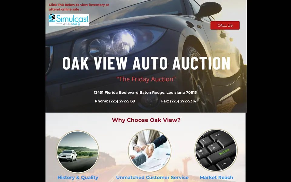 Oak View Auto Auction website