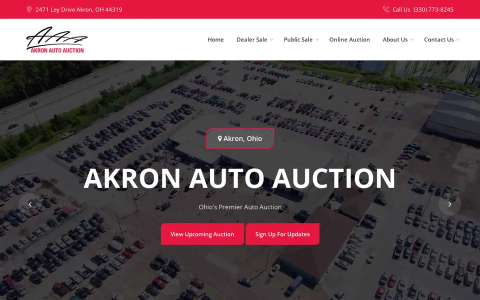 Akron Auto Auction website