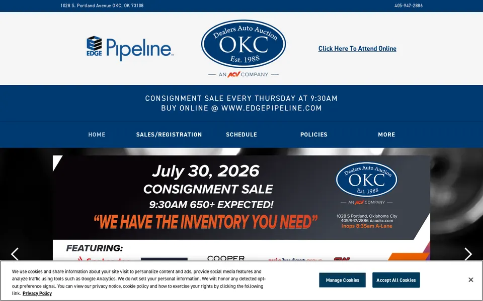 Dealers Auto Auction website