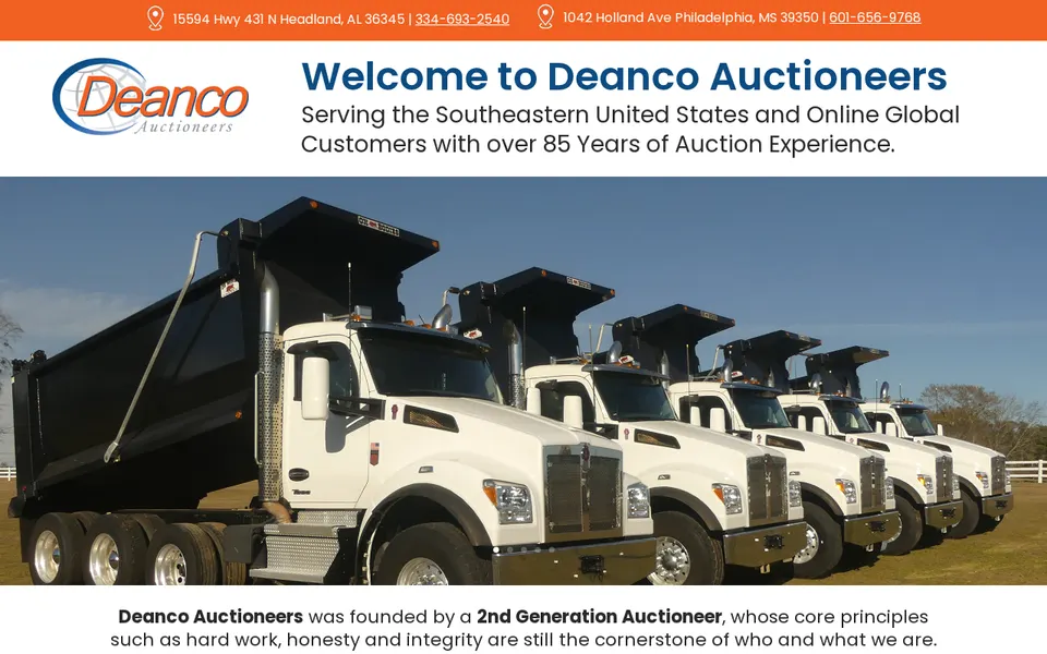 Deanco Auction - Headland website