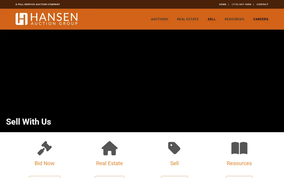 Hansen Auction Group - Mosinee website