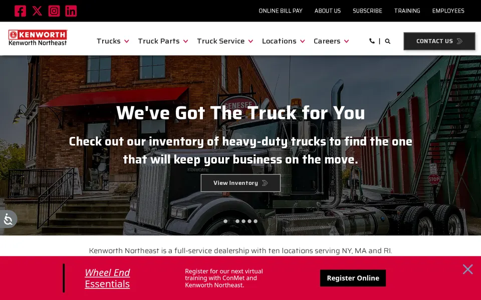 Kenworth Northeast - Albany website
