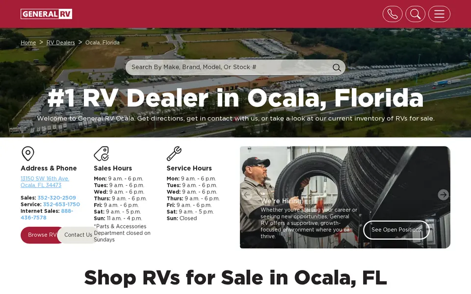 General RV Ocala website