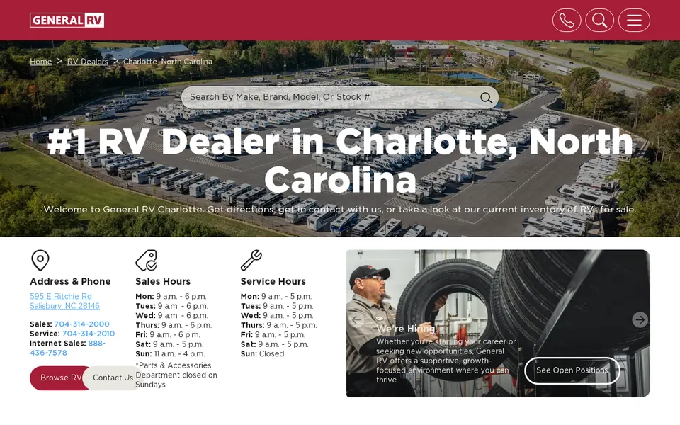 General RV Charlotte website