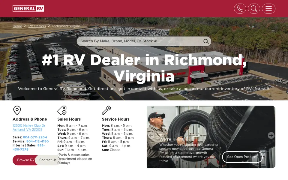 General RV Richmond website