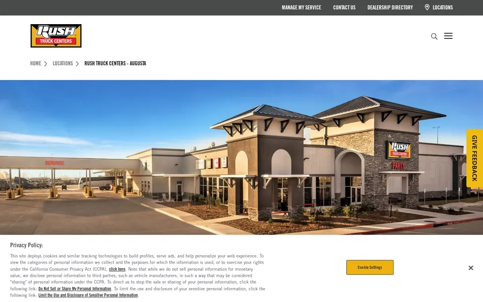 Rush Truck Centers - Augusta website