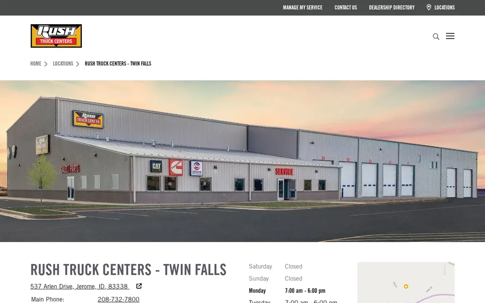 Rush Truck Centers - Twin Falls website