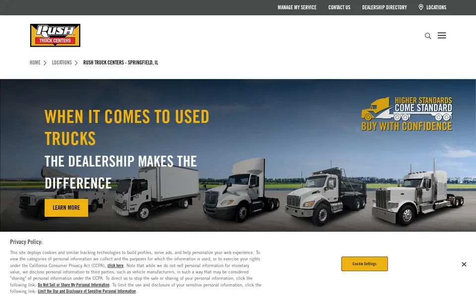 Rush Truck Centers - Springfield, IL website